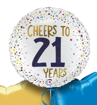 Cheers to 21 Years Balloon