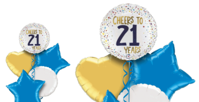 Cheers to 21 Years Balloon