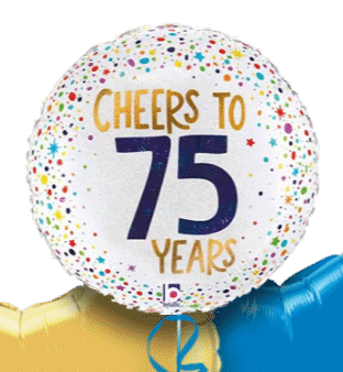 Cheers to 75 Years Balloon