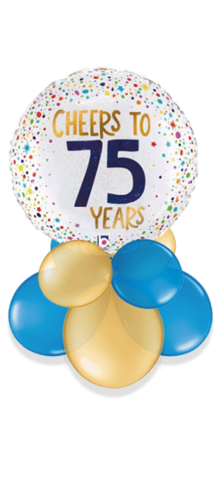 Cheers to 75 Years Balloon