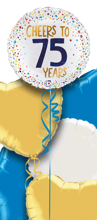 Cheers to 75 Years Balloon