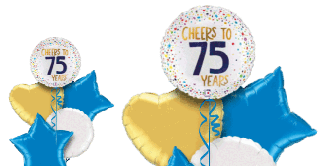 Cheers to 75 Years Balloon