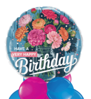 Birthday Flowers Balloon