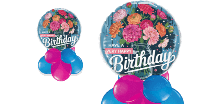 Birthday Flowers Balloon