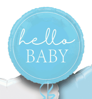 Hello Baby Blue Balloon