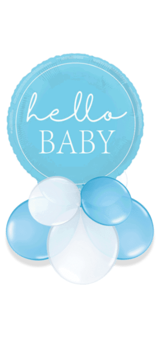 Hello Baby Blue Balloon
