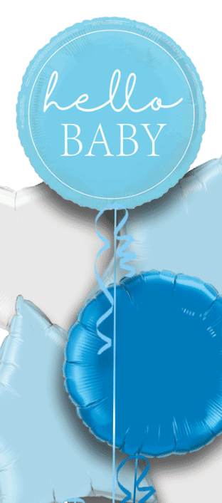 Hello Baby Blue Balloon