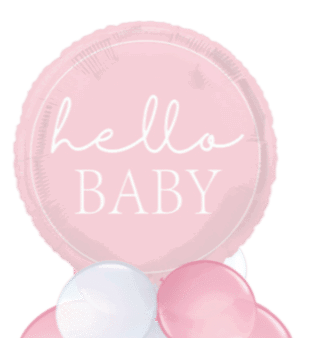 Hello Baby Pink Balloon