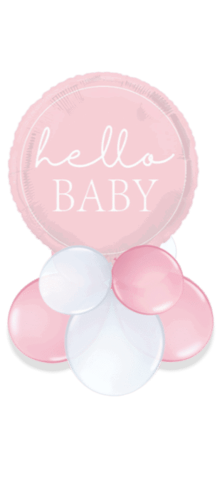 Hello Baby Pink Balloon