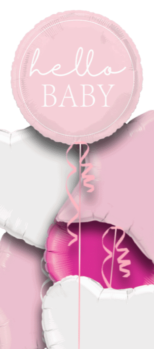 Hello Baby Pink Balloon