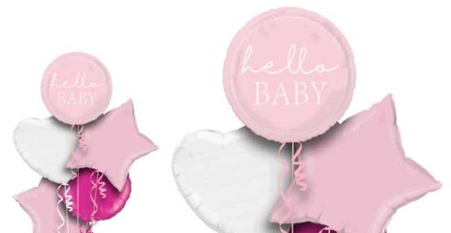 Hello Baby Pink Balloon