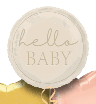 Hello Baby Gold Balloon