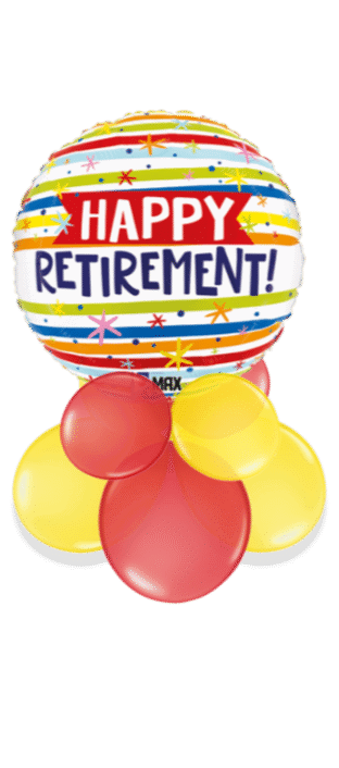 Happy Retirement Stripes Balloon