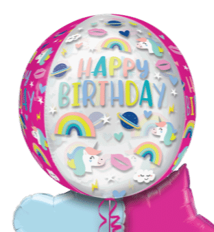 Unicorn Rainbow Orbz Balloon