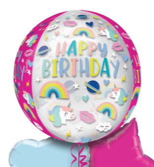Unicorn Rainbow Orbz Balloon