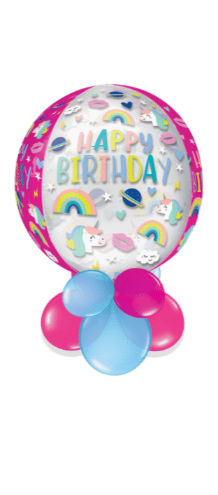 Unicorn Rainbow Orbz Balloon