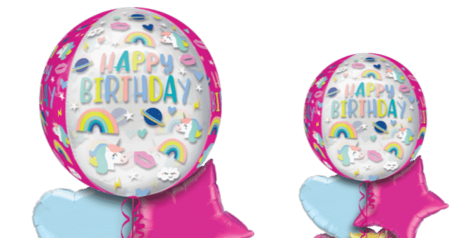 Unicorn Rainbow Orbz Balloon