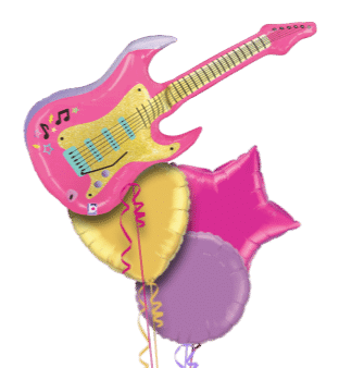 Pink Guitar Balloon