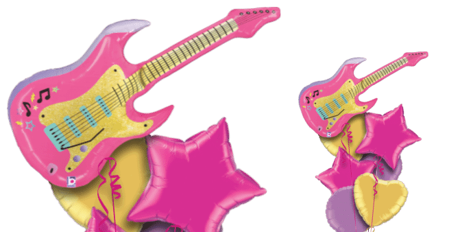 Pink Guitar Balloon