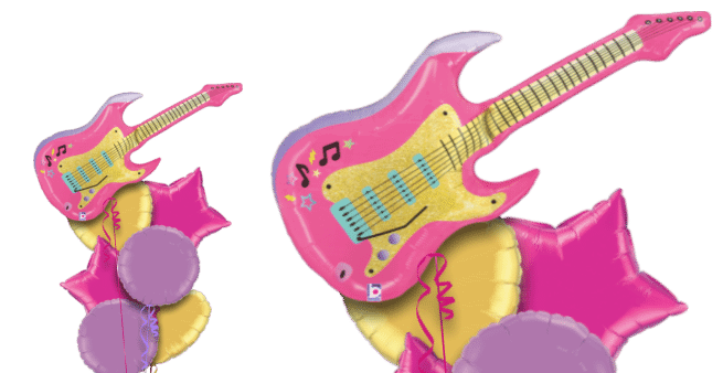 Pink Guitar Balloon