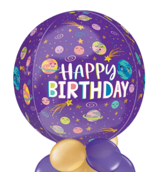 Birthday Space Planets Orbz Balloon