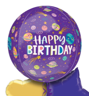 Birthday Space Planets Orbz Balloon