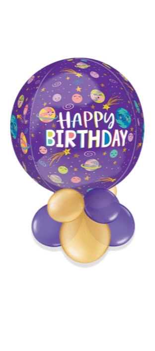 Birthday Space Planets Orbz Balloon