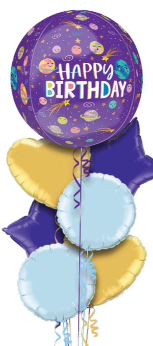 Birthday Space Planets Orbz Balloon