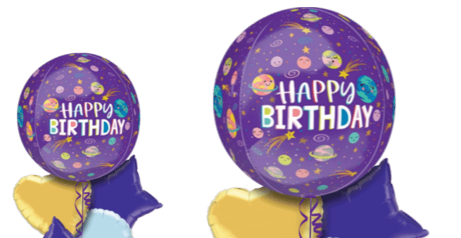 Birthday Space Planets Orbz Balloon