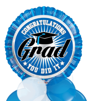 Blue Grad You Did It Balloon