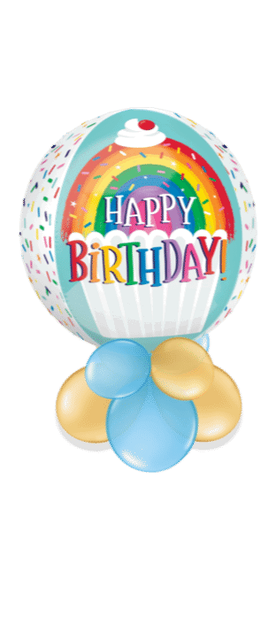 Rainbow Cake Orbz Balloon