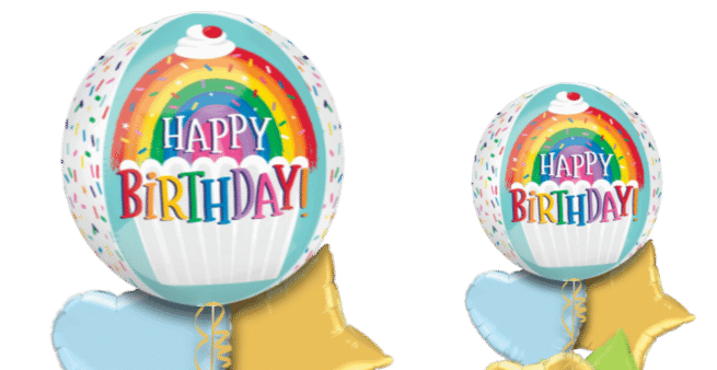 Rainbow Cake Orbz Balloon
