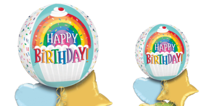 Rainbow Cake Orbz Balloon