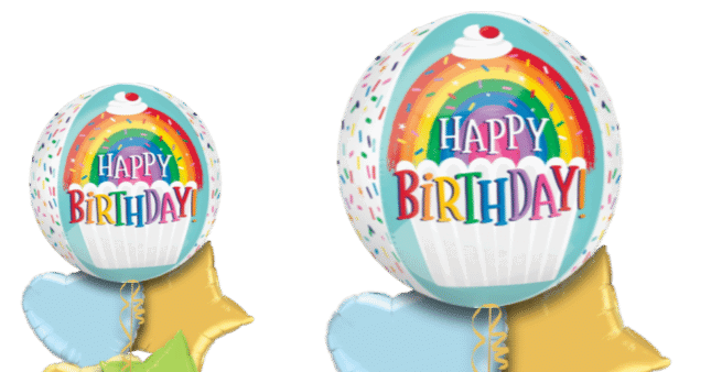 Rainbow Cake Orbz Balloon