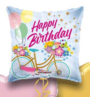 Birthday Bike Flowers Balloon