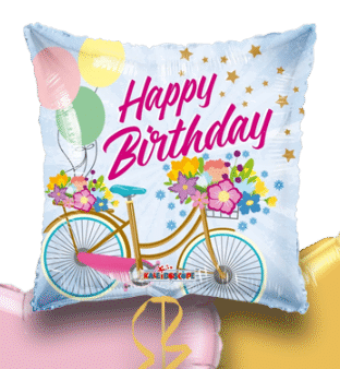 Birthday Bike Flowers Balloon