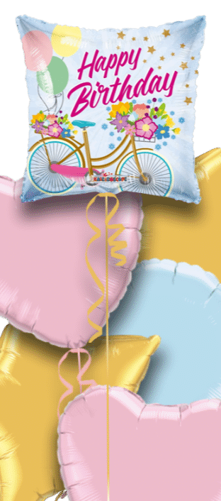 Birthday Bike Flowers Balloon