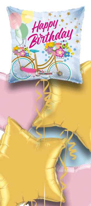 Birthday Bike Flowers Balloon