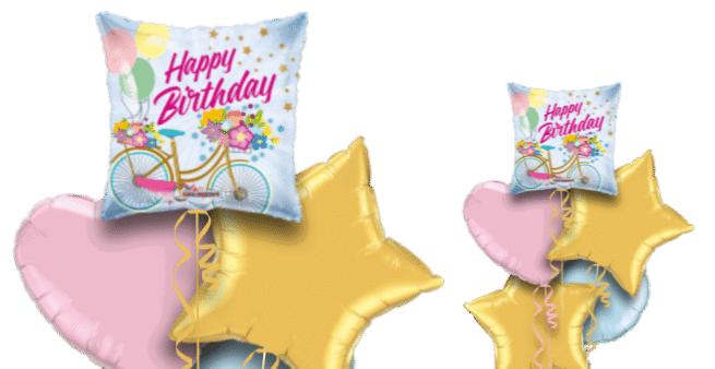 Birthday Bike Flowers Balloon