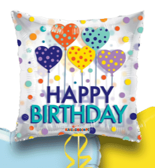 Birthday Hearts Balloon