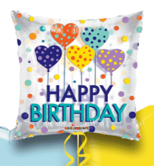 Birthday Hearts Balloon