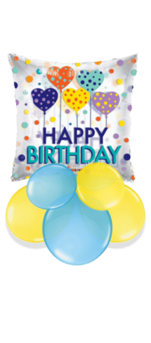 Birthday Hearts Balloon