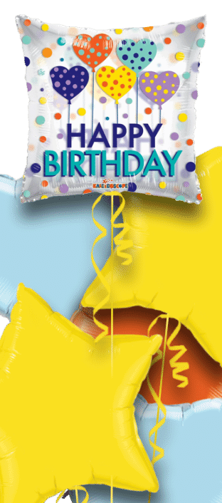 Birthday Hearts Balloon