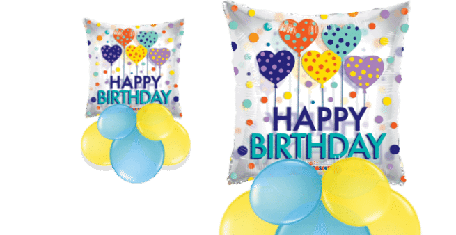 Birthday Hearts Balloon