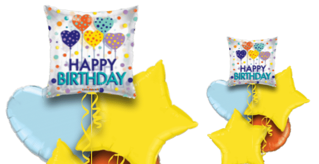 Birthday Hearts Balloon
