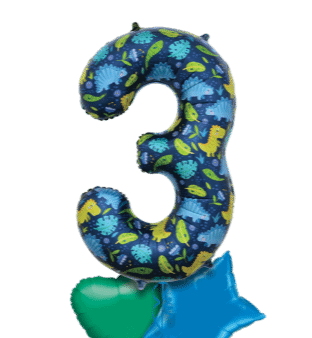 Dinosaurs No 3 Balloon