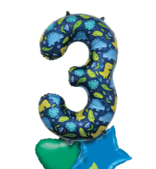 Dinosaurs No 3 Balloon