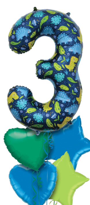 Dinosaurs No 3 Balloon