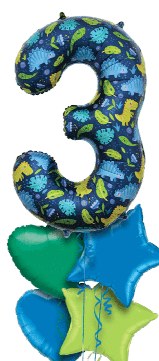 Dinosaurs No 3 Balloon