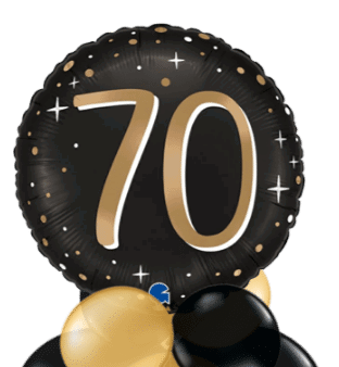 30 Gold and Black Balloon